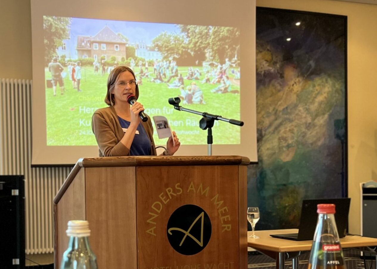 Charlotte Reimann auf der Kulturkonferenz des Kreises Plön, Oktober 2022